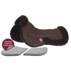 LeMieux Pro-Sorb Lambskin 2 Pocket Half Pad -Riding Horse Apparel Shop lemieux pro sorb lambskin 2 pocket half pad southern sport horses 5