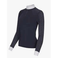 LeMieux Olivia Long Sleeve Show Shirt -Riding Horse Apparel Shop lm oliviashowshirt longsleeve navy2 hr 779cdbac 09fa 4594 8003 e2fd5e591612