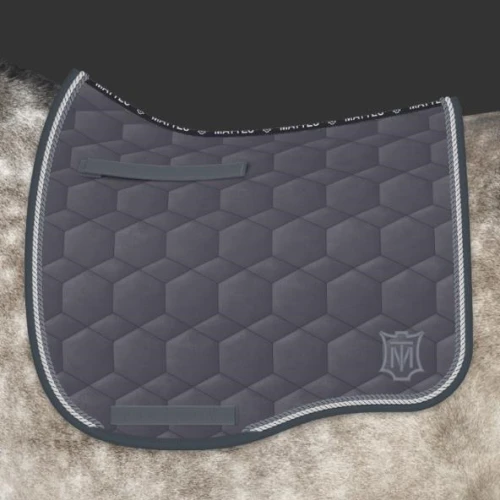 Mattes Eurofit Dressage Plain Velvet - Slate 3 Mattes Eurofit Dressage Plain Velvet - Slate
