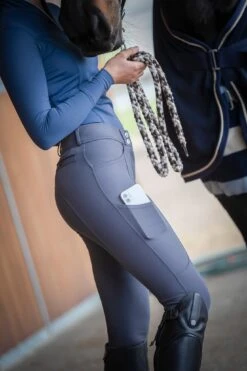 Grey Mia Phone Pocket Breech By QJ Riding Wear -Riding Horse Apparel Shop mia cd05c2d8 4093 4ae2 916b 8e7db4ff9e12