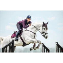 PSOS Jump Saddle Pad Wine -â€Commander-in-chiefâ€ -Riding Horse Apparel Shop psos jump saddle pad wine commander in chief vivarchie equestrian 3