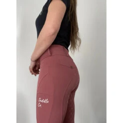 Saddle Co Equestrian Riding Tights - Rosewood, By "The Label"