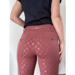 Saddle Co Equestrian Riding Tights - Rosewood, By "The Label" -Riding Horse Apparel Shop saddle co the label equestrian riding tights rosewood vivarchie equestrian 3